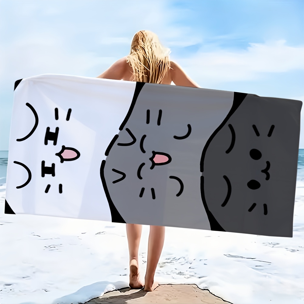 Spa Wellness Hotel - Aesthetic Minimalist Feline Bath Blanket For