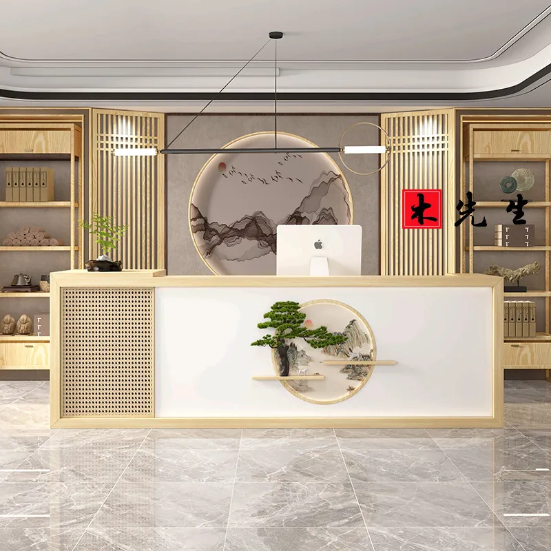Solid Wood Reception Desk New  - Spa Wellness Hotel review and price