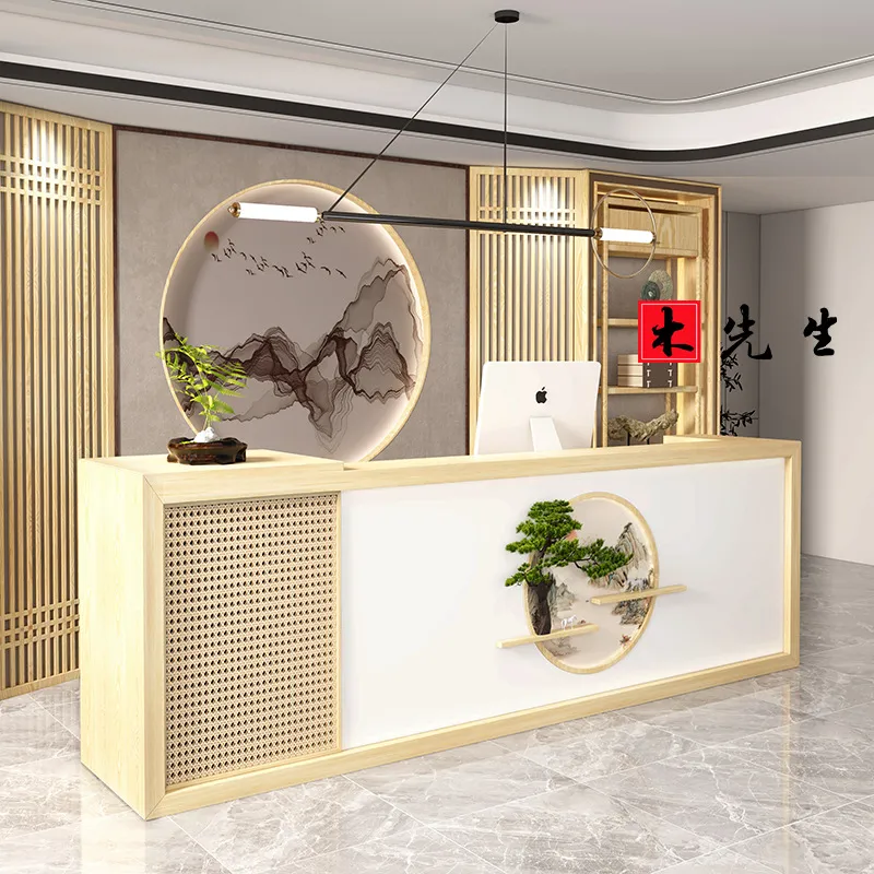 Solid Wood Reception Desk New  - Spa Wellness Hotel review and price