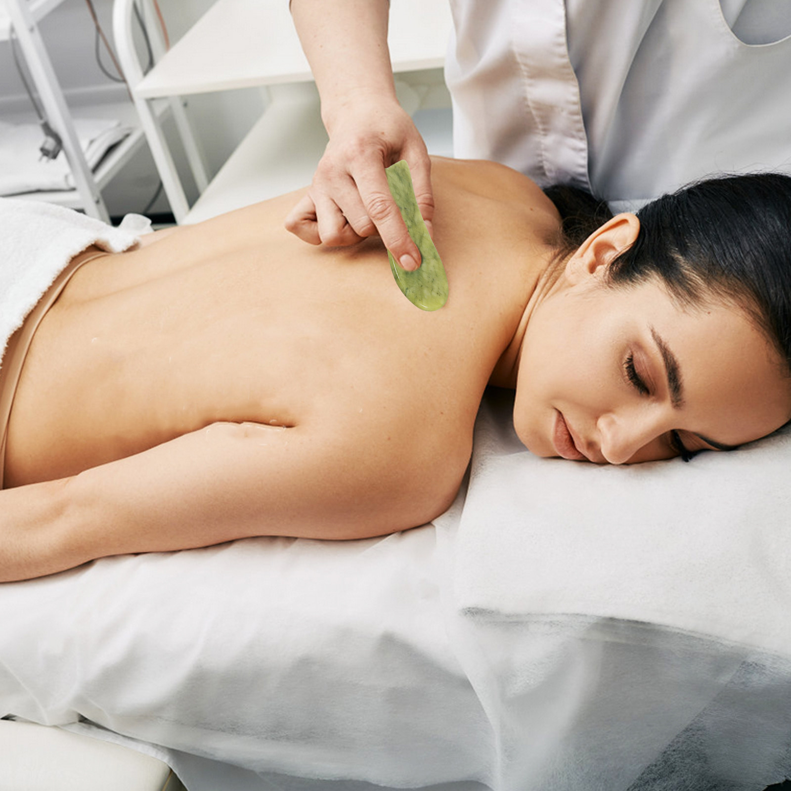 2Pcs Natural Jade Gua Sha Scra - Spa Y Wellness review and price